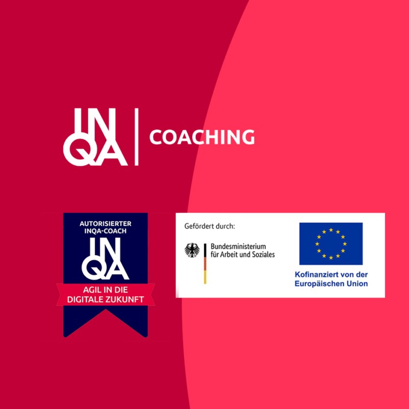 INQA-Coaching-Logo mit Förderhinweis von Bund und Europäischer Union